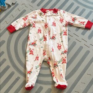 Baby Club Chic Festive Santa Print Kids One Piece